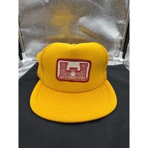VTG US Army Combat Engineer Insignia OS Snapback Trucker Hat Baseball Hat Cap